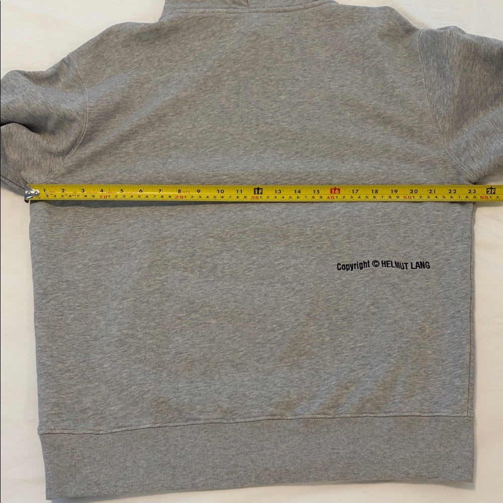 Helmut Lang Gray Graphic Hoodie for Men - Picture 13 of 13